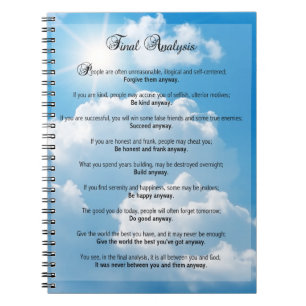 Caderno Espiral Análise final: "Faça-a de qualquer maneira "