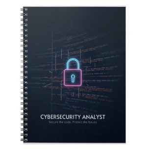 Caderno Espiral Analista de segurança cibernética - Código e prote