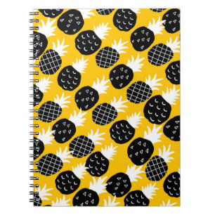 Caderno Espiral Ananás preto