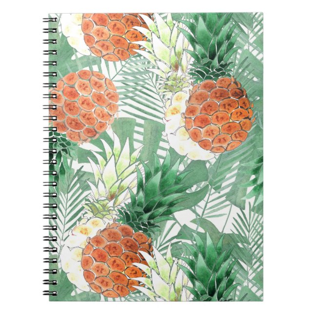 Caderno Espiral Ananases, casal doce, fruta (Frente)