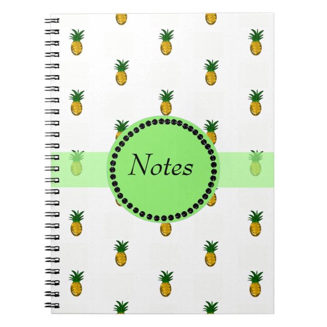 Caderno Espiral Ananases Ouros finos (Frente)