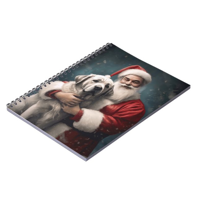 Caderno Espiral Anatólia Shepherd com o Natal do Papai Noel (Left Side)