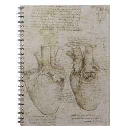 Caderno Espiral Anatomia do coração de da Vinci