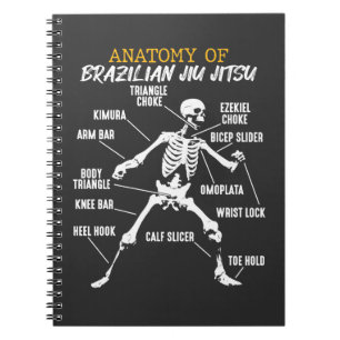 Caderno Espiral Anatomia do esqueleto de combate a Jiu Jitsu