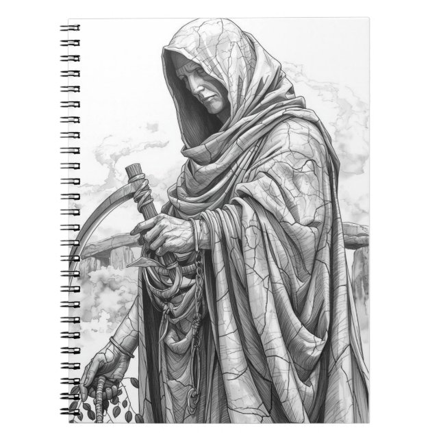 Caderno Espiral Ancient Chronos Marble Statue - Father Time with S (Frente)