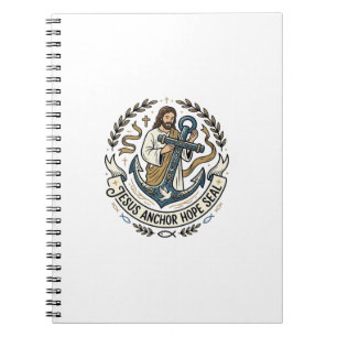 Caderno Espiral Âncora de Jesus Esperança Selo Jesus Âncora de Jes