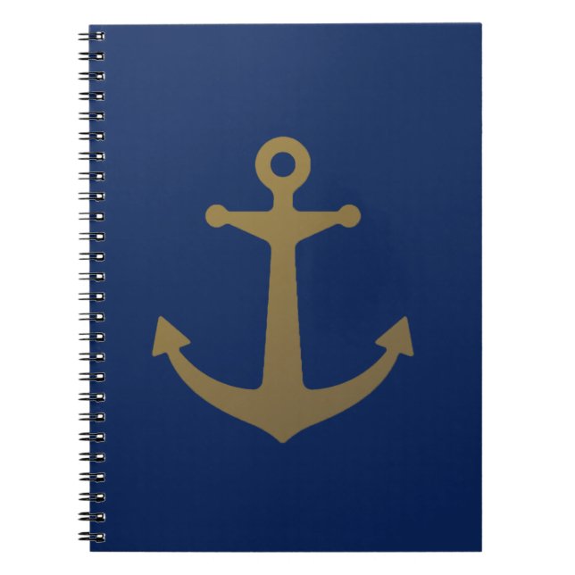 Caderno Espiral Âncora Dourado (Frente)