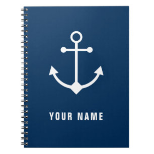 Caderno Espiral Âncora personalizada