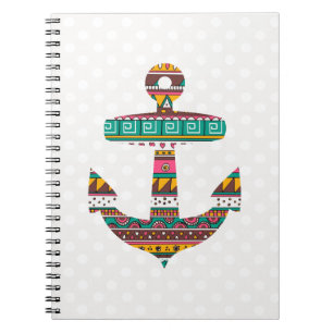 Caderno Espiral Âncora tribal