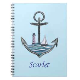 Caderno Espiral Ancoragem e farol personalizável (Versão 1)