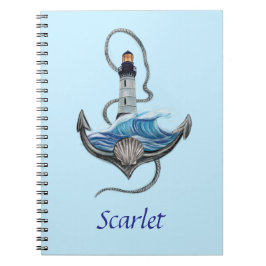 Caderno Espiral Ancoragem e farol personalizável (Versão 2)