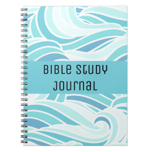 Caderno Espiral Andando no Diário do Estudo de Bíblia de Água