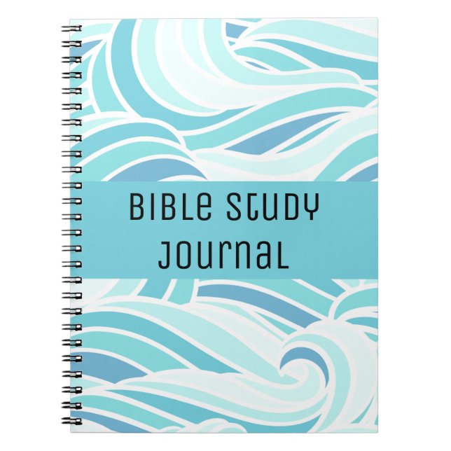 Caderno Espiral Andando no Diário do Estudo de Bíblia de Água (Frente)