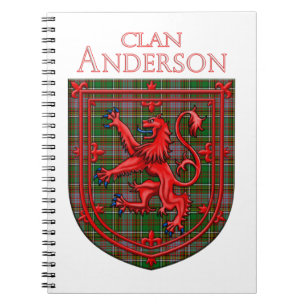 Caderno Espiral Anderson da Xadrez escocesa de Kinnequerida Tartan