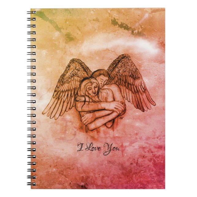 Caderno Espiral Angel Eros no Amor, eu te amo (Frente)