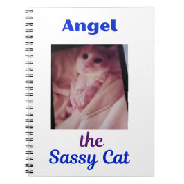 Caderno Espiral Angel the Sassy Cat Paw Cat Notebook