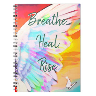 Caderno Espiral Angel Wing Rainbow - Borboleta Respira o Aumento d