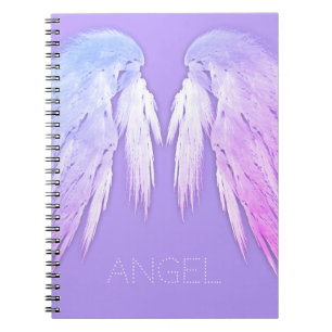 Caderno Espiral ANGEL WINGS Fairy Purple Custom Name