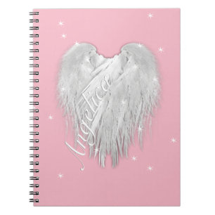 Caderno Espiral ÂNGEL WINGS Heart Stars Pink
