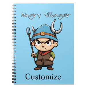 Caderno Espiral Angry Villager Pitchfork Thunder_Cove