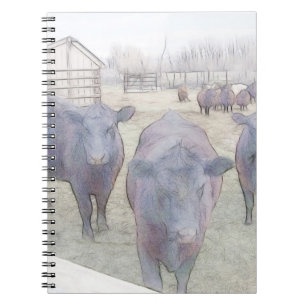 Caderno Espiral Angus preto novo curioso