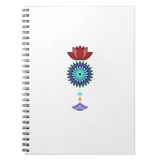 Caderno Espiral Anhänger spirituell mit Lotusblüte