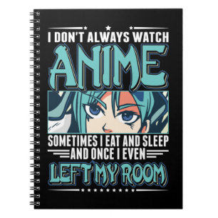 Caderno Espiral Animadora japonesa Otaku Teen Manga Fan