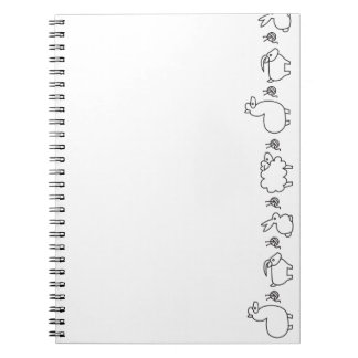 Caderno Espiral Animais da fibra
