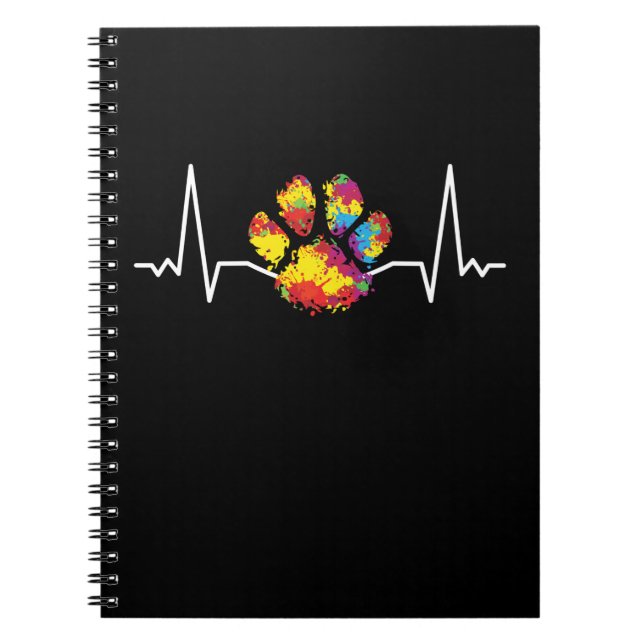 Caderno Espiral Animais de Amor com Pulso Colorido (Frente)