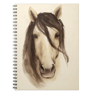 Caderno Espiral Animais de Casca de Aquarela  Cavalo