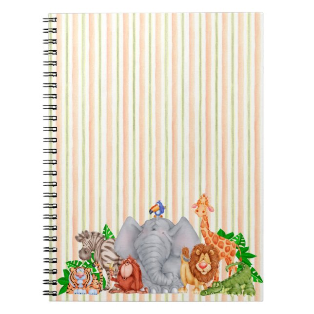 Caderno Espiral Animais de Zoo - Notebook (Frente)