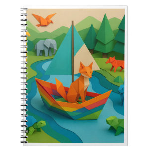 Caderno Espiral Animais Dobrados da Floresta – Vida Selvagem Color