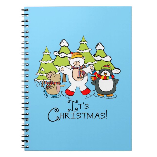 Caderno Espiral Animais É Natal (Frente)