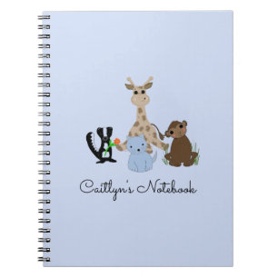 Caderno Espiral Animais Encantadores Personalizados