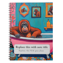 Caderno Espiral Animais Whimsical Personalizados - Macaco