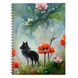 Caderno Espiral Animal floral selvagem