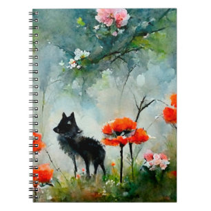 Caderno Espiral Animal floral selvagem