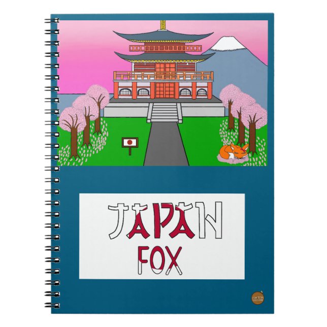 Caderno Espiral Animals the World Japan Fox Notebook (Frente)