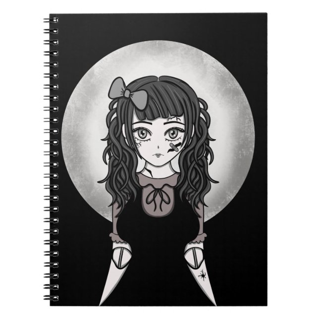 Caderno Espiral Anime Broken Doll Gothic (Frente)