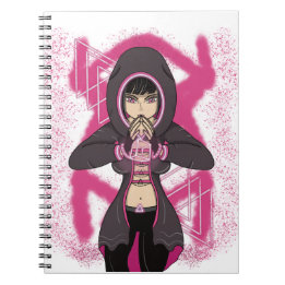 Caderno Espiral Anime Manga Computer Futuristic Hacker Cyberpunk
