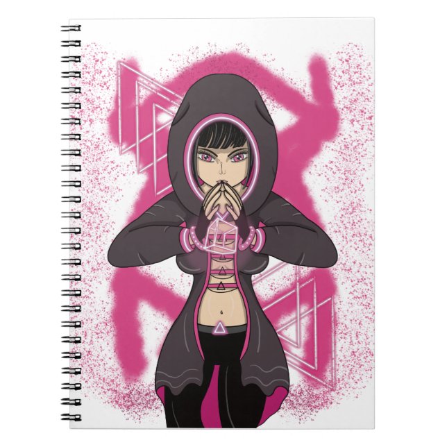 Caderno Espiral Anime Manga Computer Futuristic Hacker Cyberpunk (Frente)