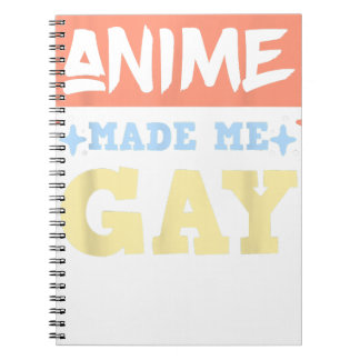 Caderno Espiral Anime Me Fez Gay Engraçado Anime Meme LBTQ Orgulho