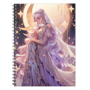 Caderno Espiral Anime Moon Princess Fantasy Art