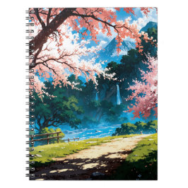 Caderno Espiral Anime natural landscape