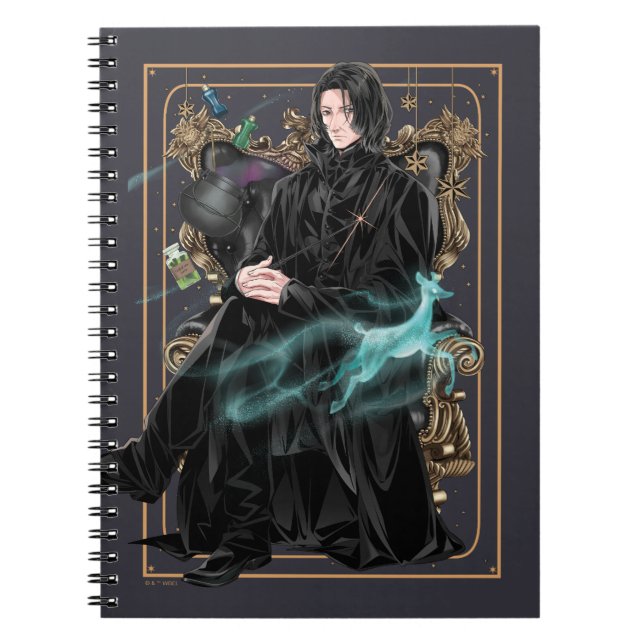 Caderno Espiral Anime Professor Severus Snape Sentado (Frente)