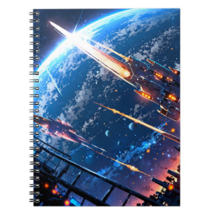 Caderno Espiral Anime space art
