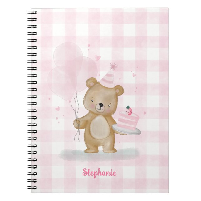 Caderno Espiral Aniversário Beary Doce (Frente)