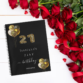 Caderno Espiral Aniversário de 21 anos de livro-convidado animal-l