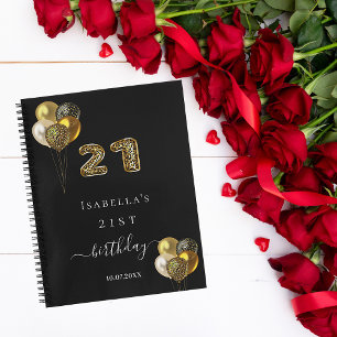 Caderno Espiral Aniversário de 21 anos de livro-convidado animal-l