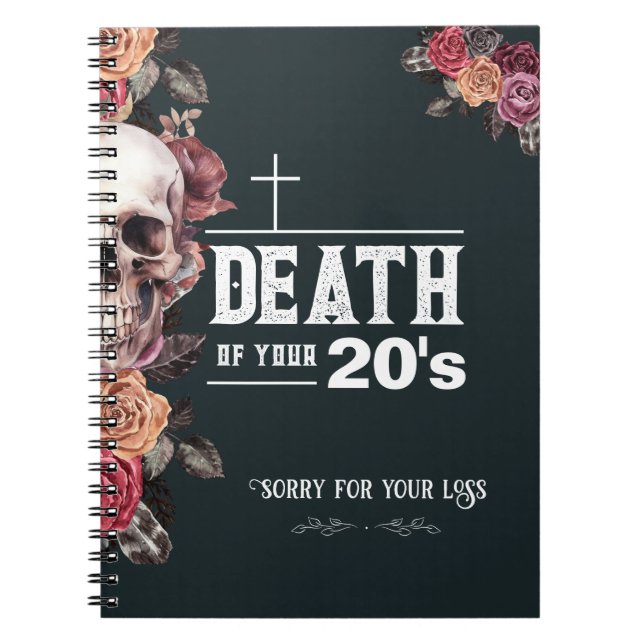 Caderno Espiral aniversário de 30 anos, "Morte dos vossos 20 anos" (Frente)